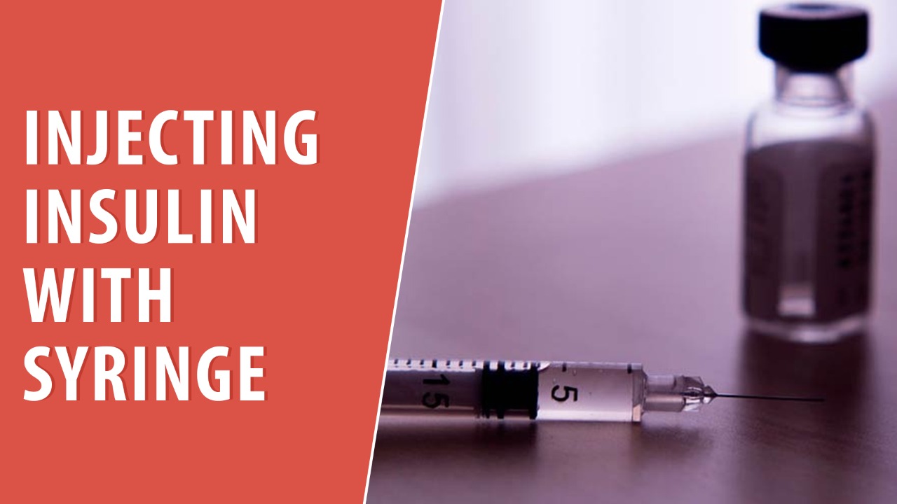 Injecting insulin with a syringe